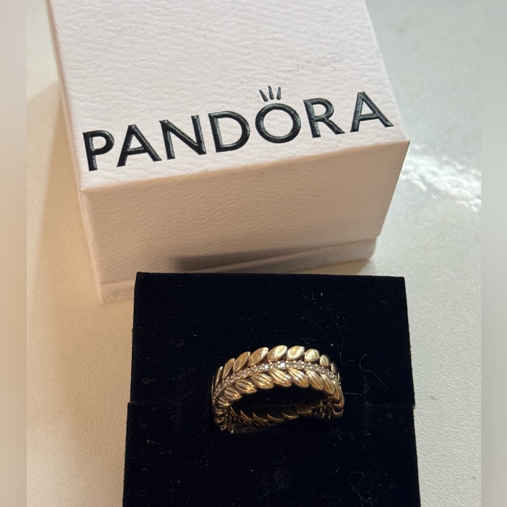 Pandora Wheat Grain Band- Size 8